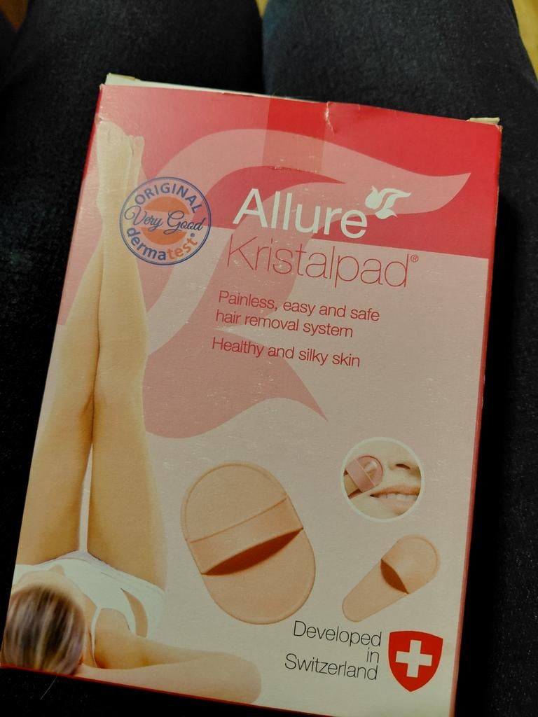 Allure Kristalpad ontharing voor benen en gezicht, Verzenden, Nieuw, Gehele gezicht, Verzorging