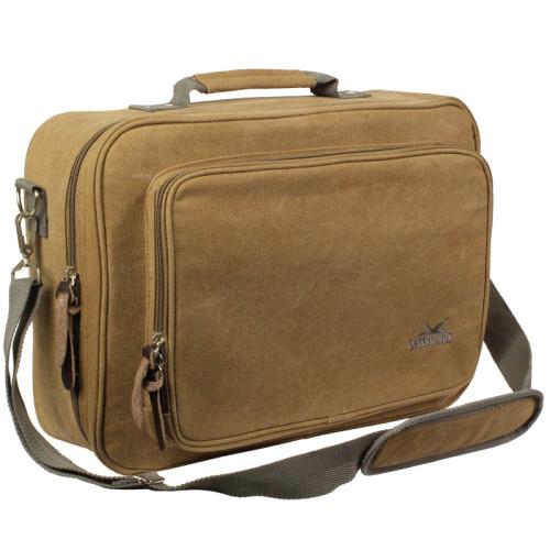 Greenlands Laptop Tas Canvas Bruin, Ophalen of Verzenden, Nieuw