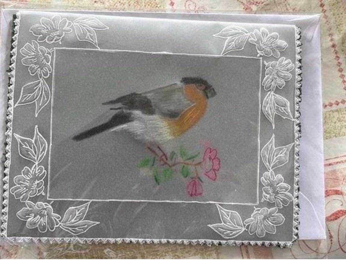 Te koop pergamano kaart vogel, Hobby en Vrije tijd, Kaarten | Zelfgemaakt, Ophalen of Verzenden, Nieuw, Dieren