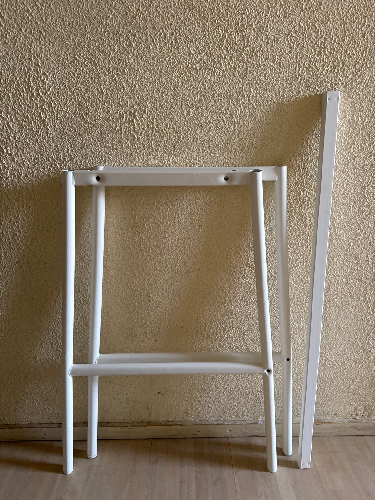 Lillasen wit onderstel ikea bamboo bureau, Ophalen, Gebruikt