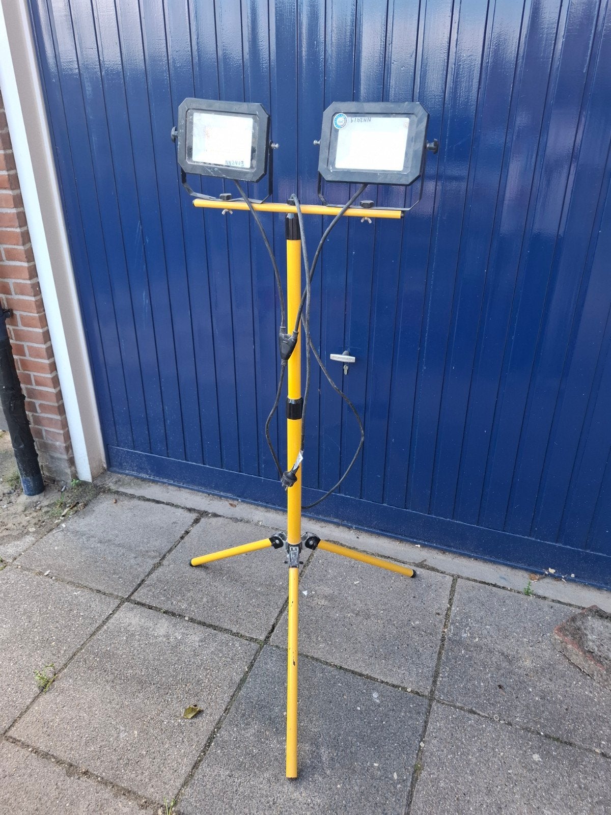 Bouwlamp 50W LED op in hoogte verstelbaar statief, Ophalen, Met statief, Zo goed als nieuw, Lamp met armatuur