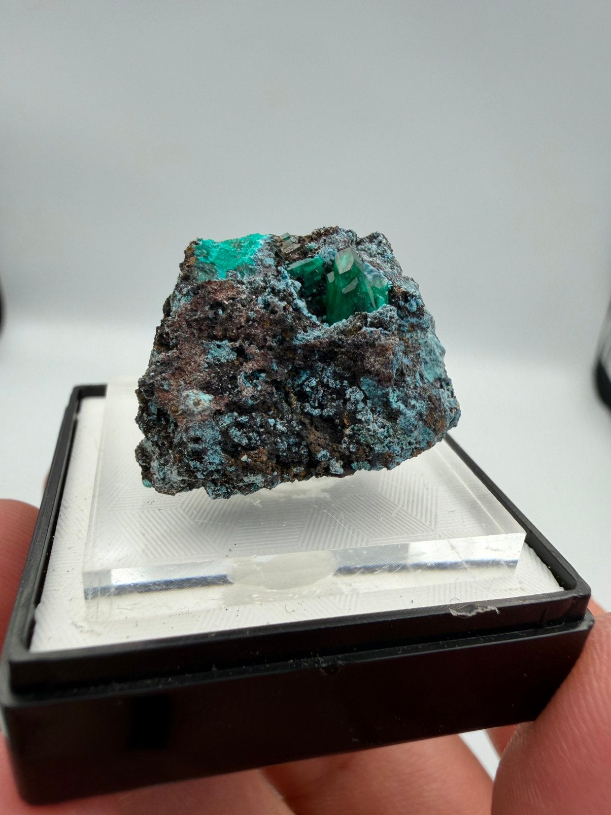 Klein Dioptase pocket, Ophalen of Verzenden