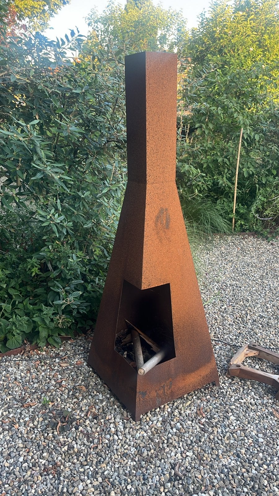 Corten staal buiten haard - Sfeervol en Duurzaam, Ophalen, Gebruikt