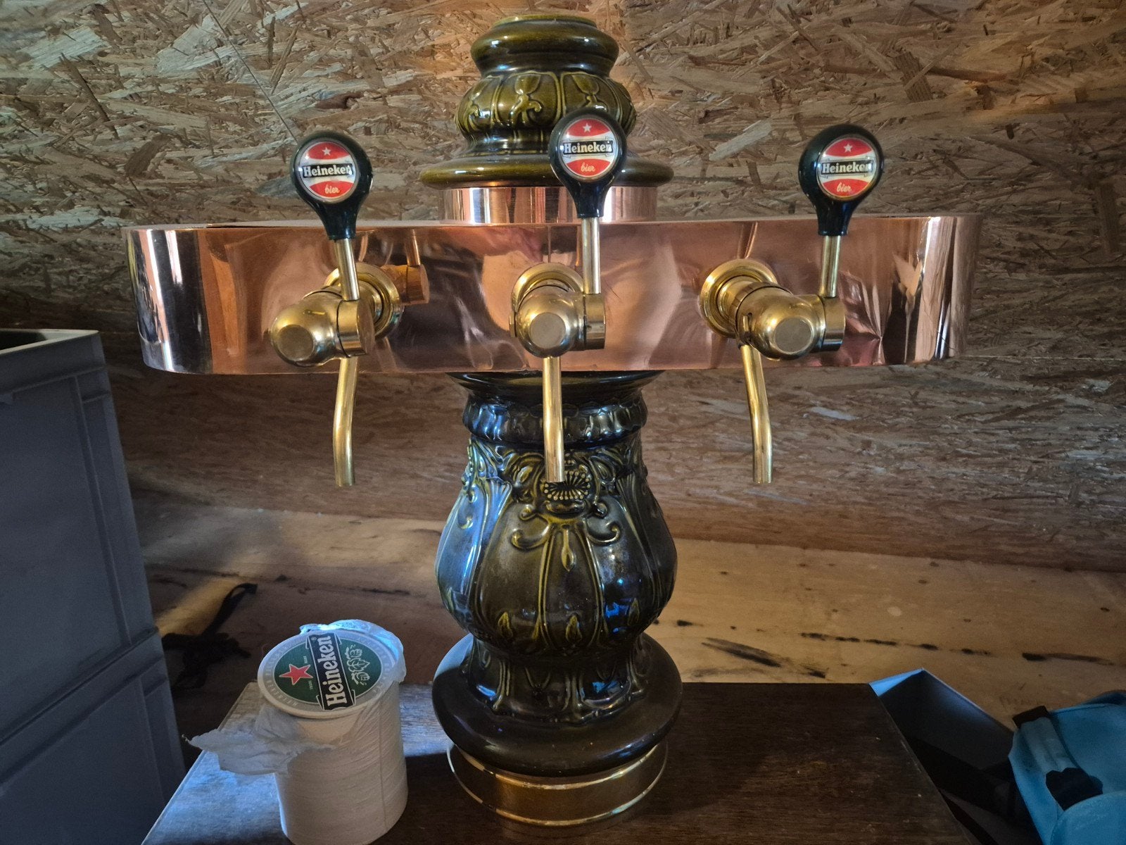 Antieke Heineken tap, Ophalen, Gebruikt, Heineken