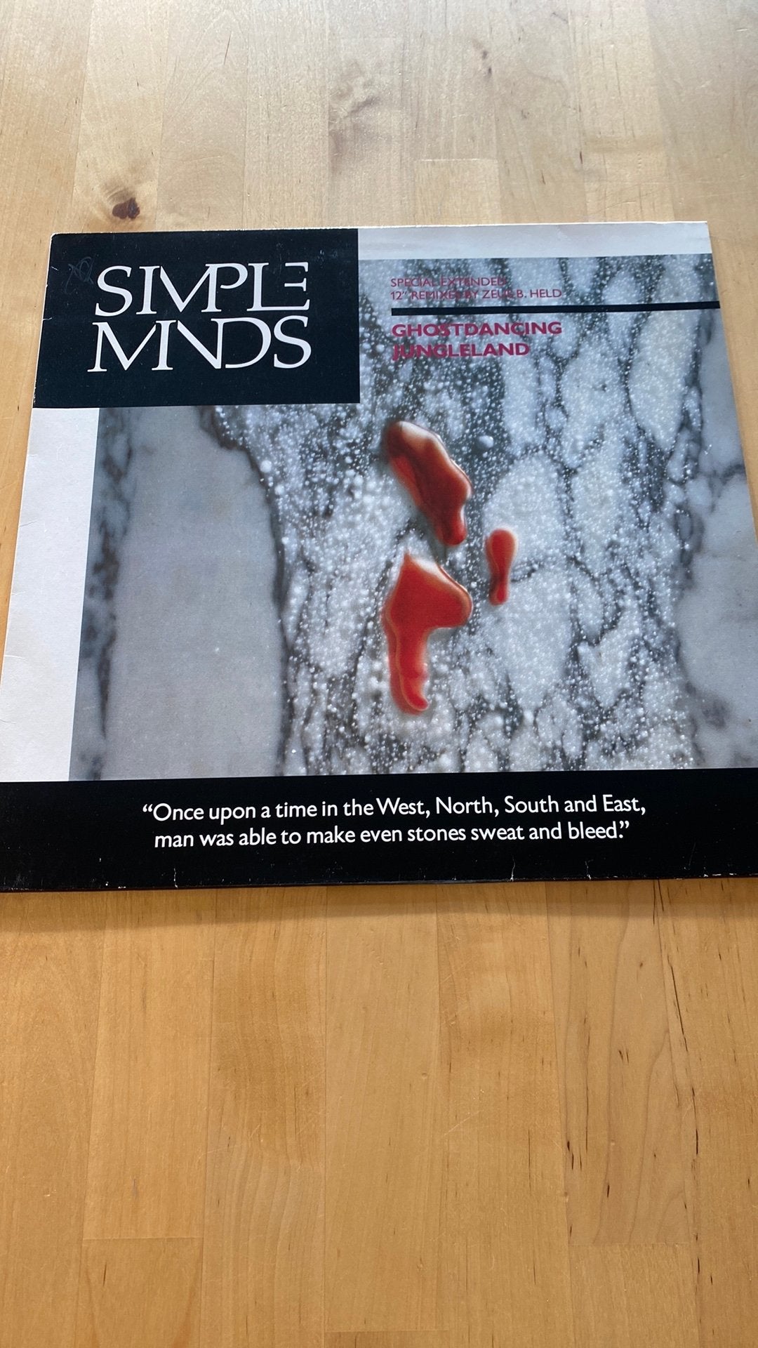 Vinyl lp maxi single Simple Minds - Ghostdancing, Ophalen of Verzenden, Zo goed als nieuw, 12 inch