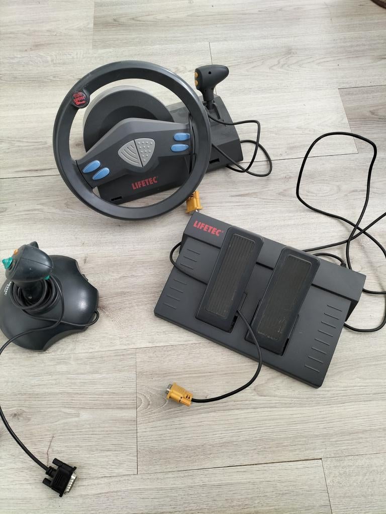 Lifetec stuurkolom met pedalen en joystick, Ophalen, Gebruikt