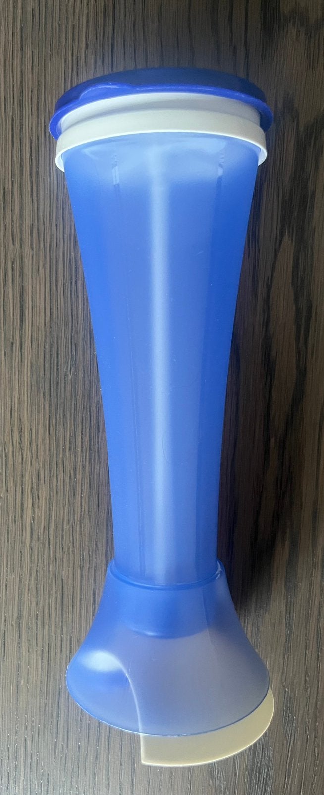 Tupperware poedersuiker/cacao strooier  Blauw, Ophalen of Verzenden, Zo goed als nieuw, Wit, Overige typen