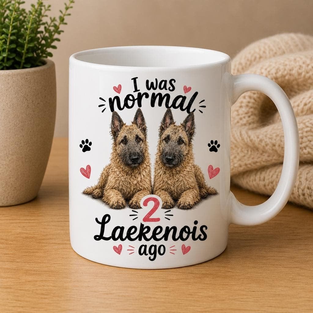 I was normal 2 Laekenois ago - Laekense herder Mok, Verzenden, Nieuw