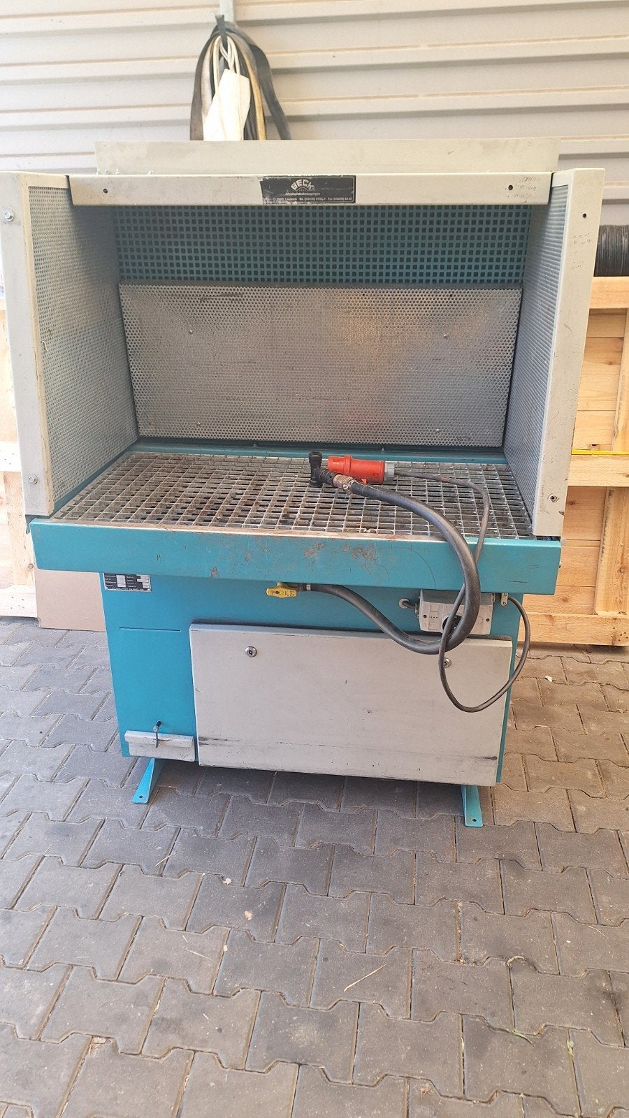 lastafel met afzuiging slijptafel, Ophalen