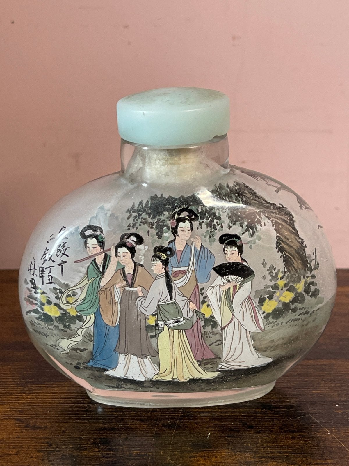 Antieke Chinese Snuff Bottle met Handgeschilderde Scène, Ophalen of Verzenden