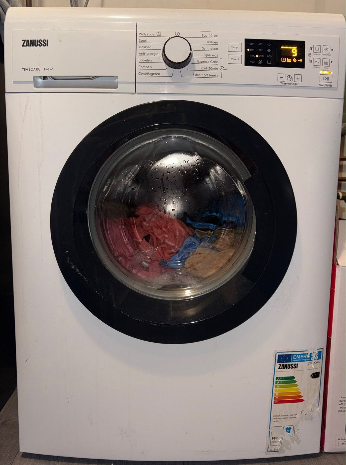 Zanussi TimeCare Wasmachine 1-8 kg, A+++, 1400 toeren, Witgoed en Apparatuur, 6 tot 8 kg, Gebruikt, Ophalen of Verzenden, 85 tot 90 cm