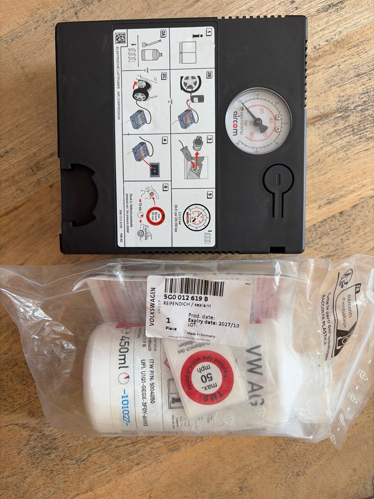 Originele Volkswagen/VAG bandenreparatieset, Ophalen of Verzenden, Nieuw