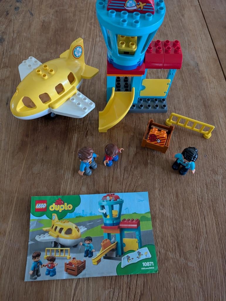 LEGO Duplo Vliegveld 10871 - niet compleet, Ophalen, Gebruikt, Overige thema's, Inclusief minifiguren