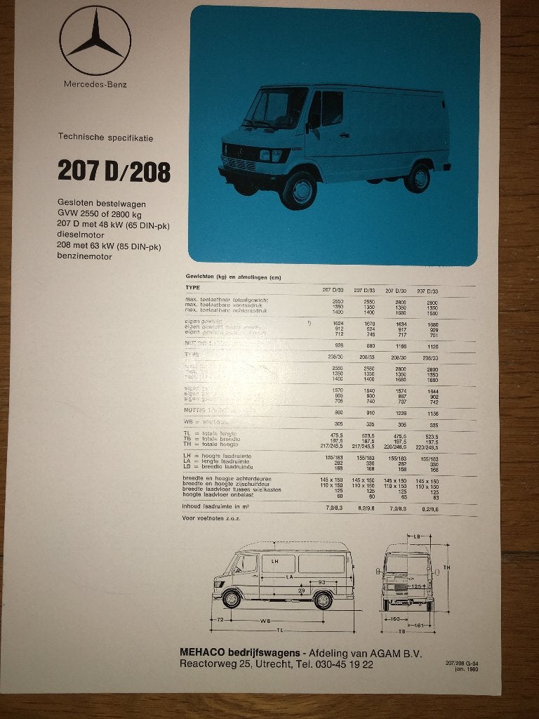 15x Mercedes brochures folders 207 208 Sprinter 307 308 Evel, Ophalen of Verzenden, Zo goed als nieuw, Mercedes