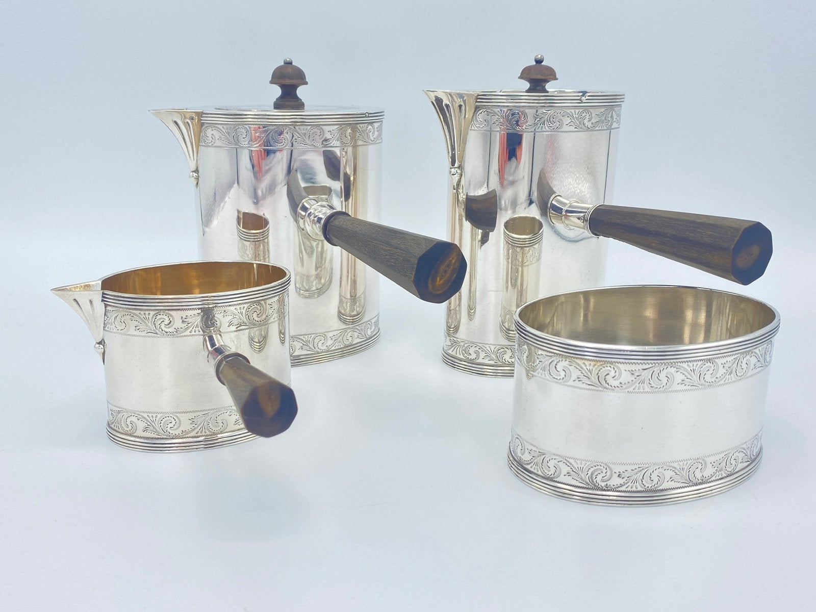 Zilveren mokkaset, 1e gehalte, Bonebakker, Ophalen of Verzenden, Zilver