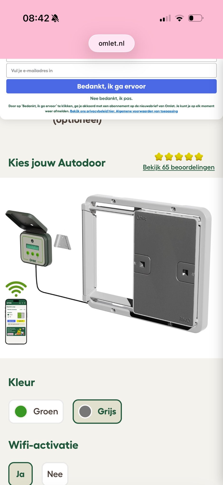 Omlet automatische deur nieuw, Ophalen of Verzenden, Nieuw, Kippenhok of Kippenren