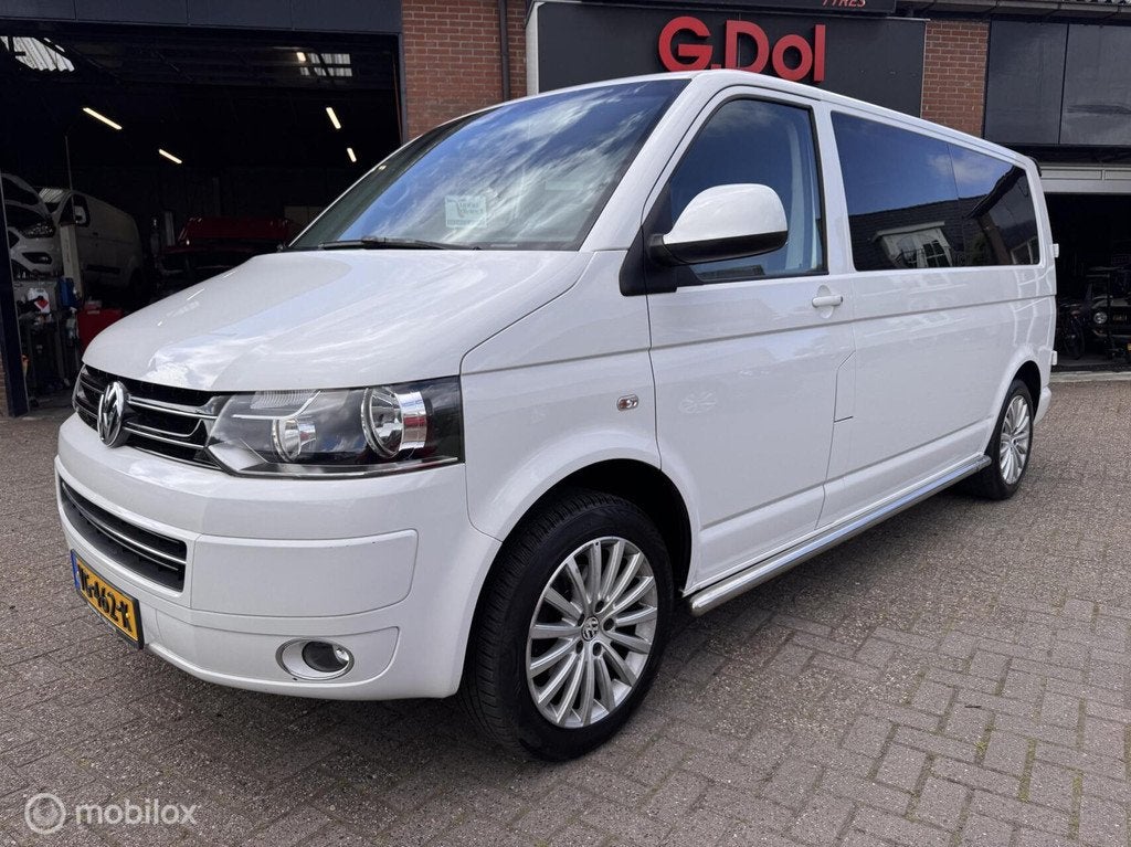 Volkswagen Transporter 2.0 TDI L2H1 Dub Cab Leer DSG MARGE, Auto's, Bestelauto's, Automaat, Euro 5, 4 cilinders, 1905 kg
