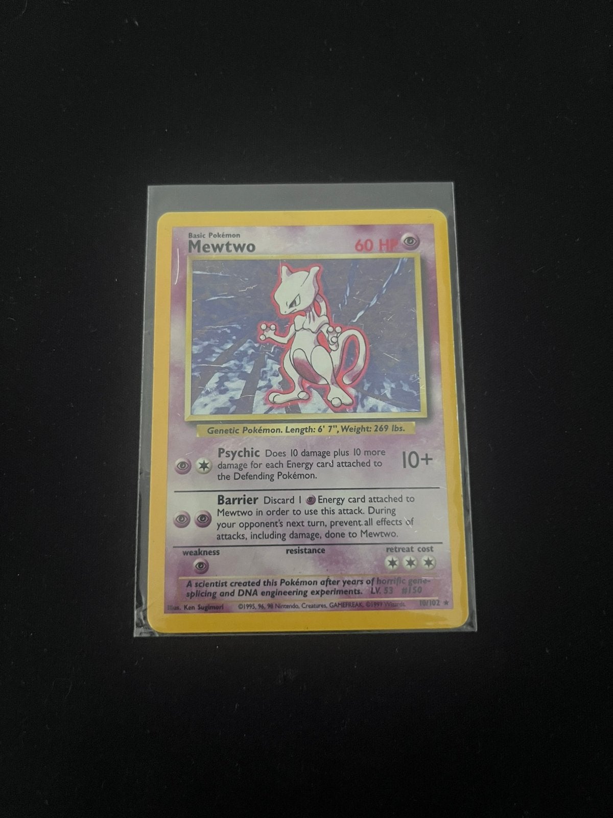 Mewtwo #10 Base Set, Hobby en Vrije tijd, Verzamelkaartspellen | Pokémon, Gebruikt, Ophalen