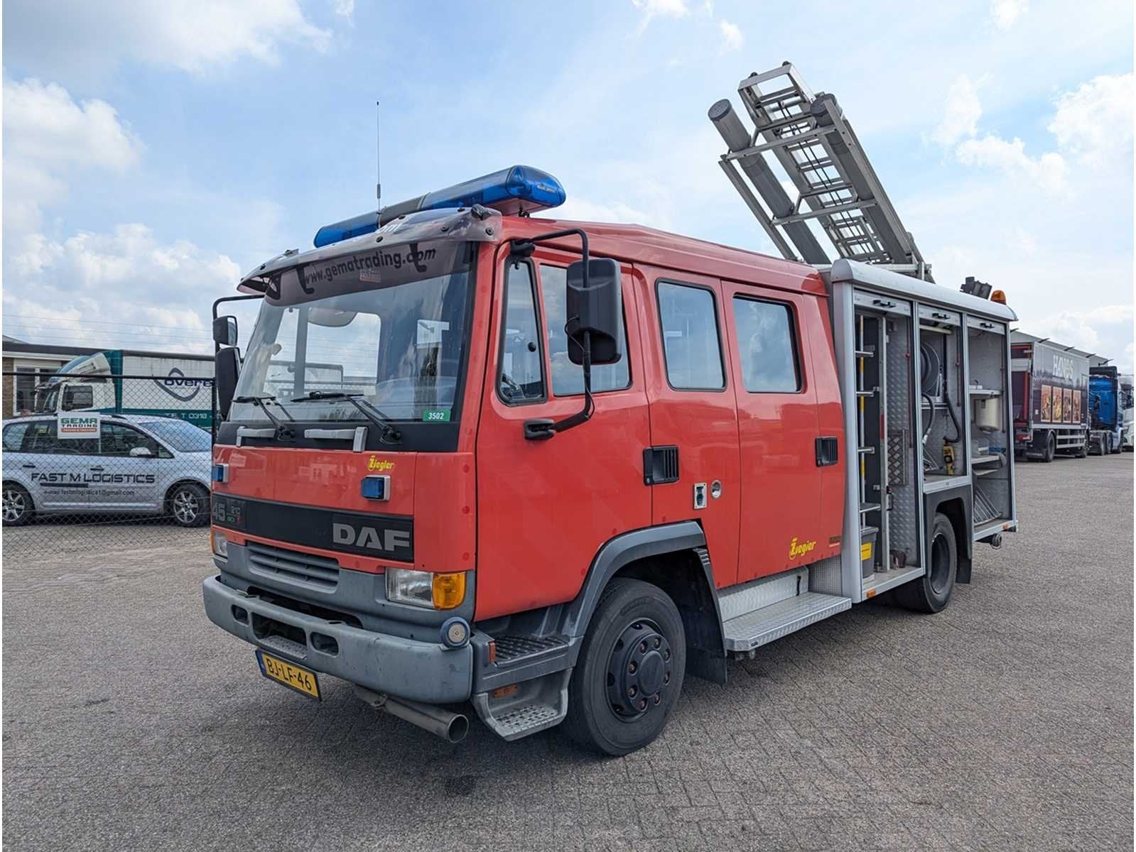 2000 DAF AE45CE Brandweerwagen, Auto's, Euro 2, Gebruikt, 5883 cc, Overige carrosserieën
