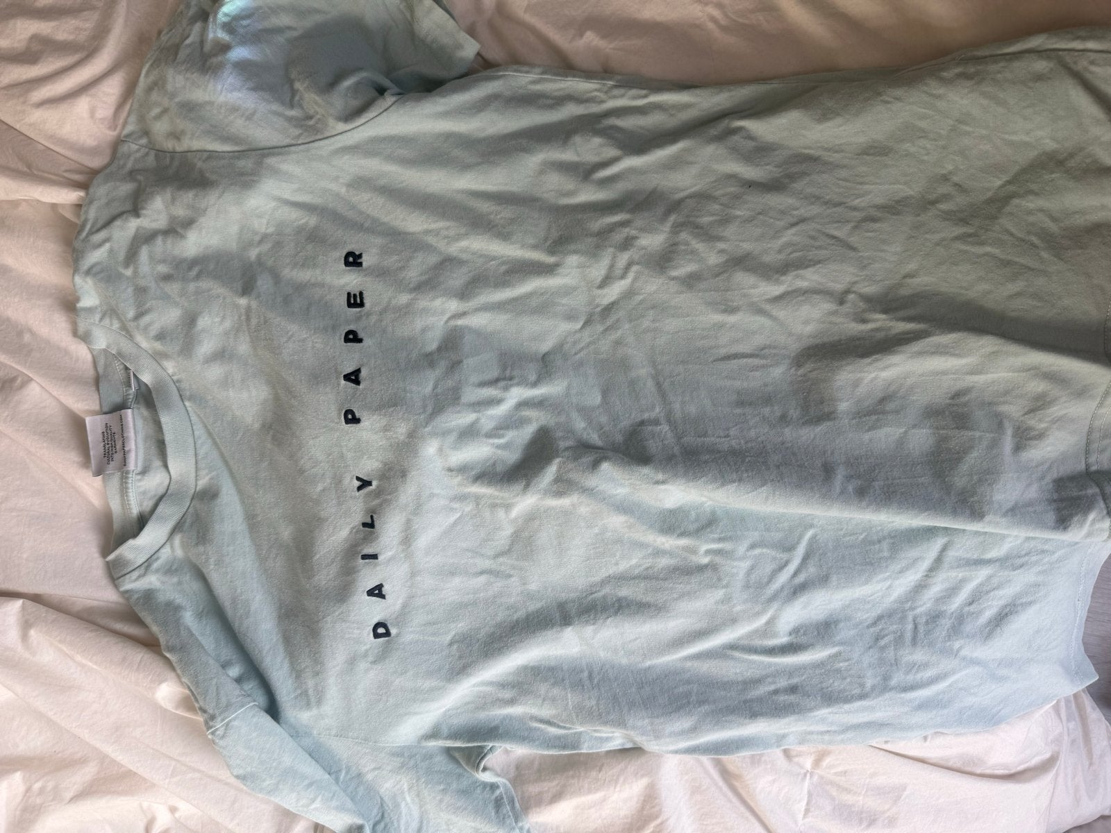 Daily Paper T-shirt lichtblauw maat XS, Ophalen of Verzenden, Zo goed als nieuw, Maat 46 (S) of kleiner, Blauw