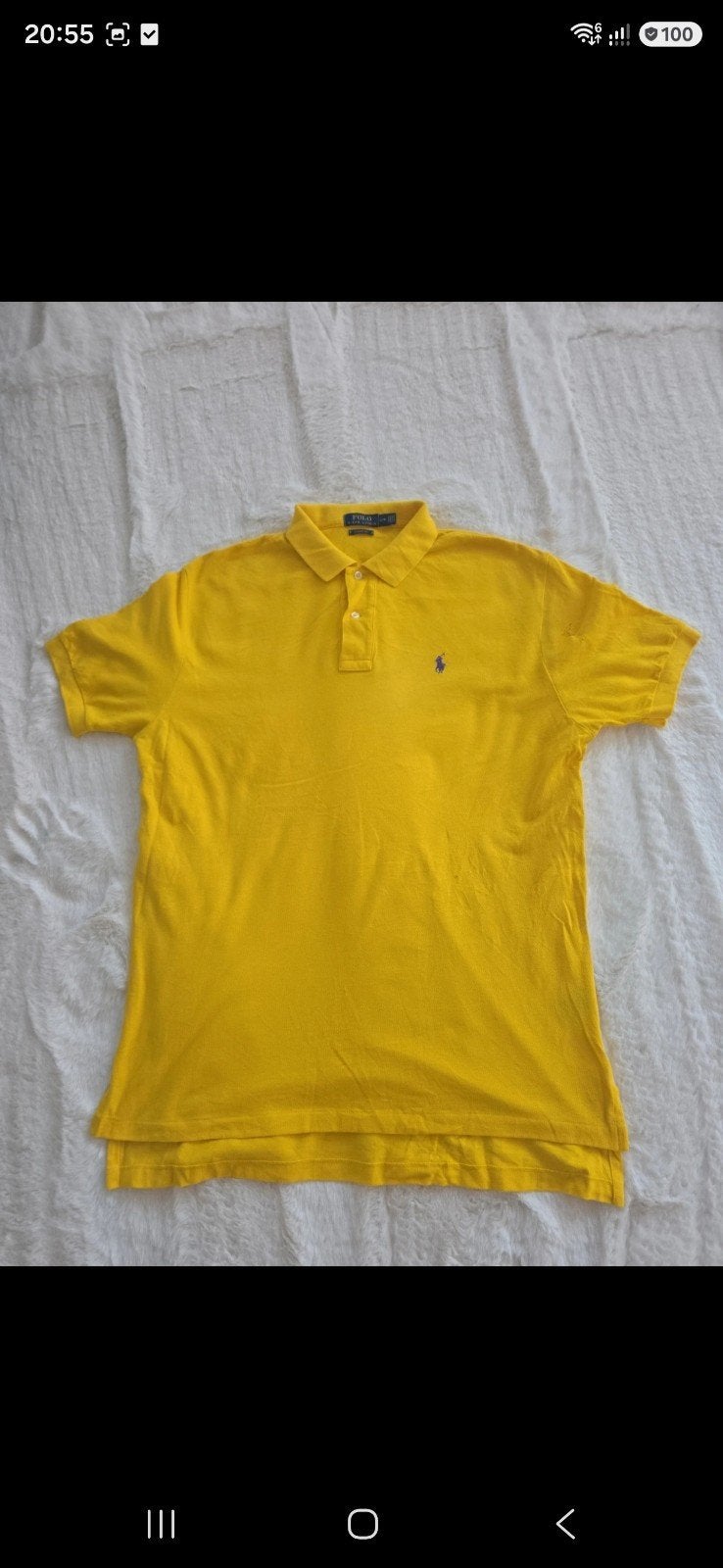 Ralph Lauren Polo Shirt Geel Maat L/G - Gedragen, Maat 52/54 (L), Geel, Ralph Lauren, Ophalen of Verzenden
