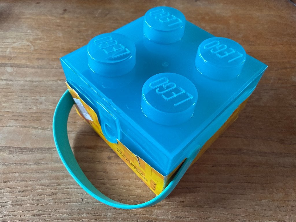 Lego box lunchbox opbergdoos met handvat blauw nieuw, Ophalen of Verzenden, Nieuw, Overige typen, Lego