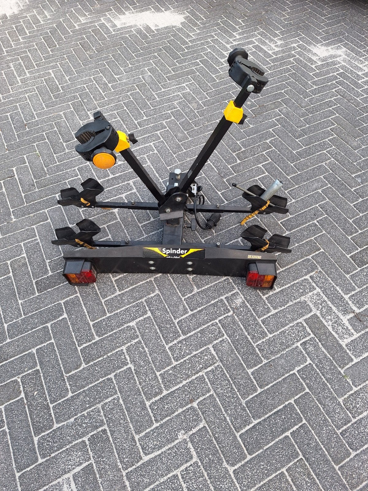Spinder Hawk Trekhaak Fietsendrager voor 2 Fietsen, Ophalen, 2 fietsen, Gebruikt, Trekhaakdrager