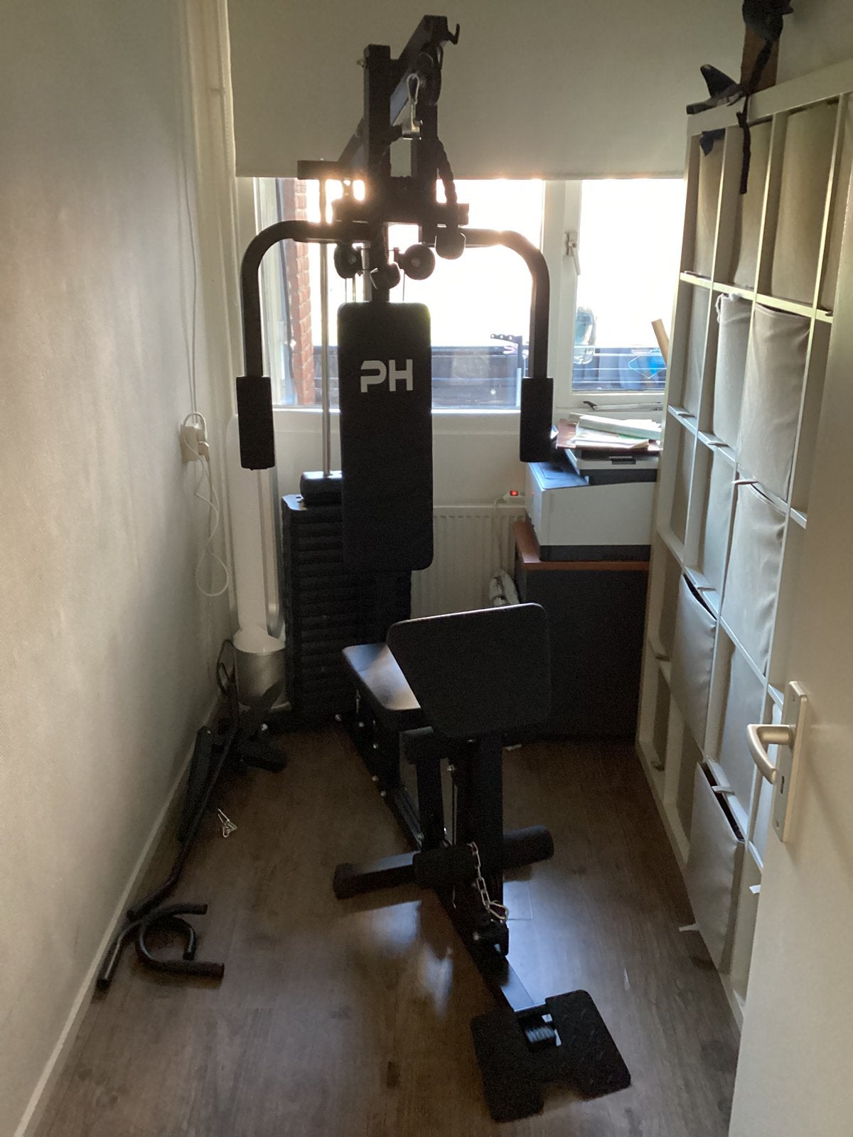 Multi Gym functional trainer 100 kg, Sport en Fitness, Ophalen, Krachtstation, Benen, Nieuw