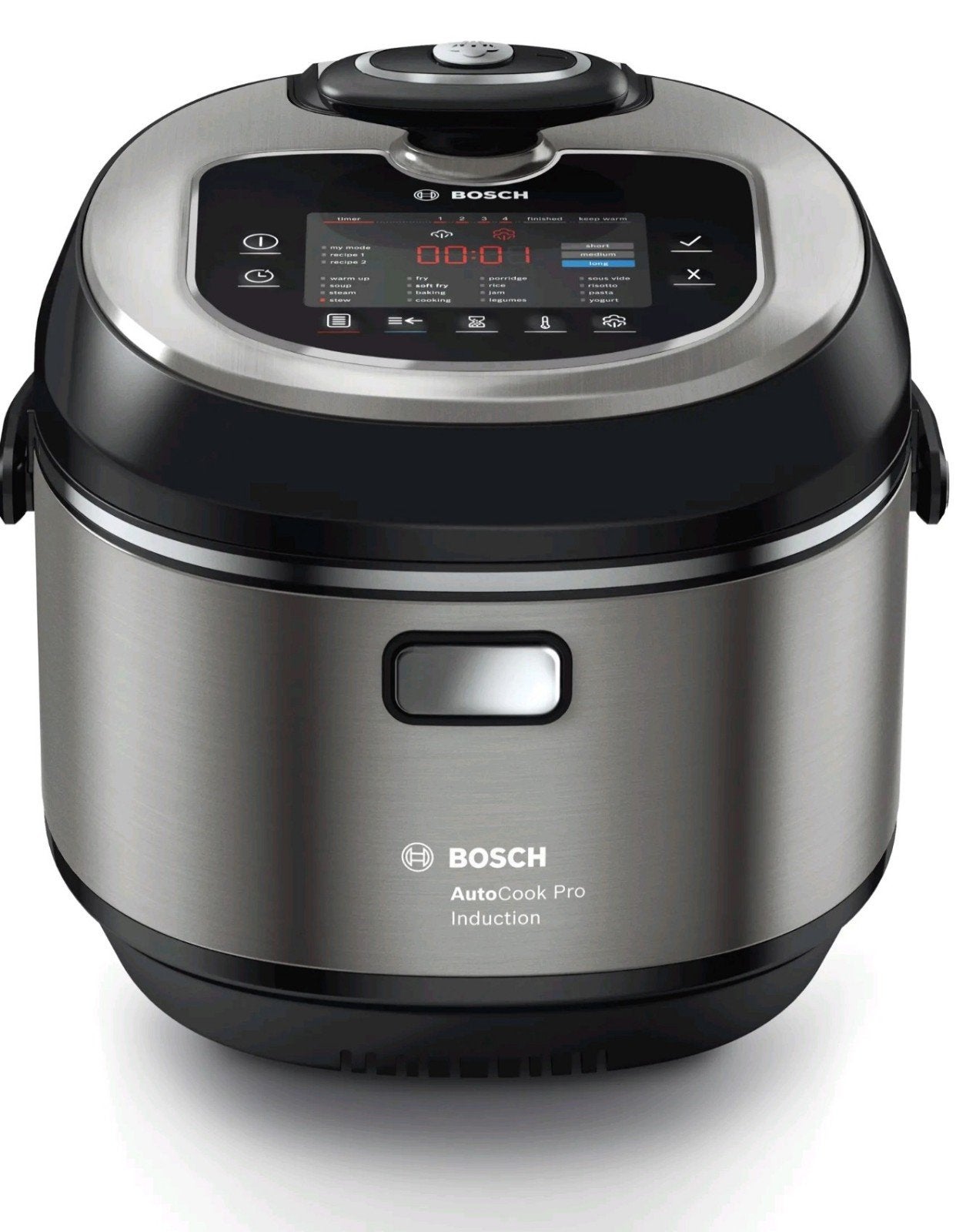 Bosch AutoCook Pro Induction Multicooker Zilver, Witgoed en Apparatuur, Keukenmixers, Ophalen of Verzenden, Zo goed als nieuw