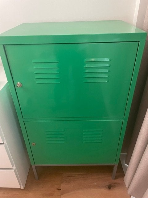 Green metal cabinet, Huis en Inrichting, Ophalen, Gebruikt, Green metal cabinet
