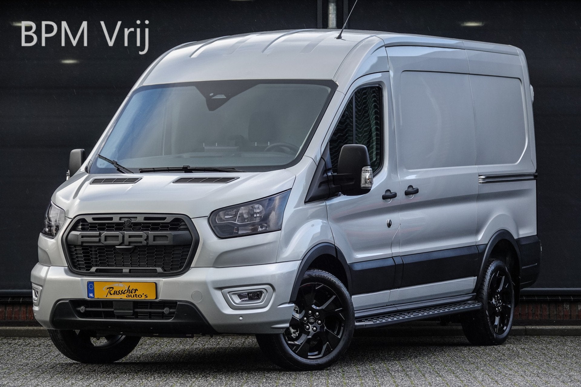 Ford Transit L2H2 | 165Pk A8 Aut. | Raptor Edition | 2x Schu, Auto's, 12 maanden, Stof, Zwart, 4 cilinders