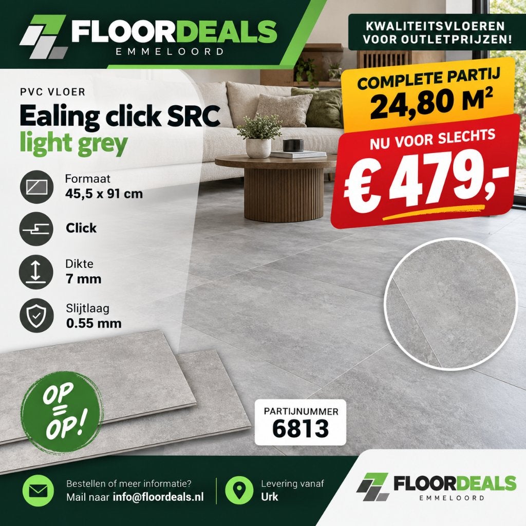 Pvc Click vloer, Huis en Inrichting, Ophalen, Nieuw, 25 tot 50 m², Warm