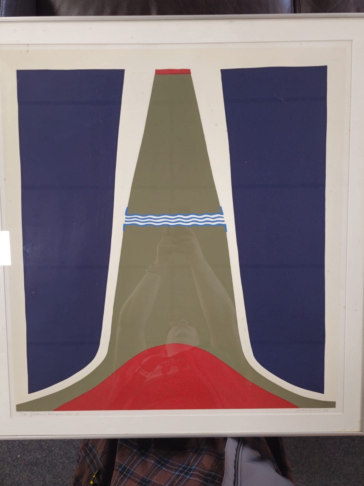 Zeefdruk "IJsland compositie" van Doris Groeneveld, Ophalen