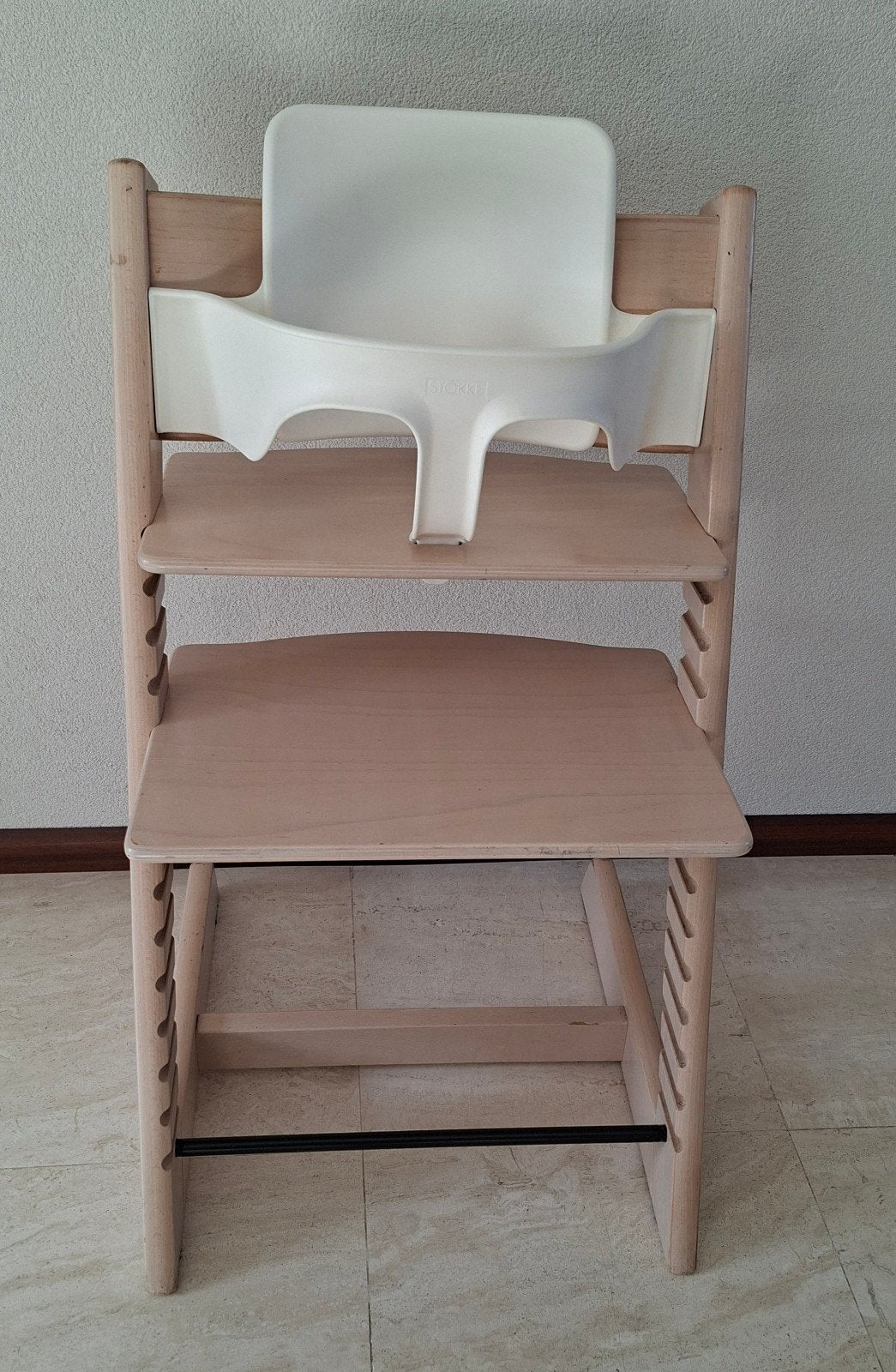 Stokke tripp trapp White wash met babyset en evt tray, Ophalen, Meegroeistoel