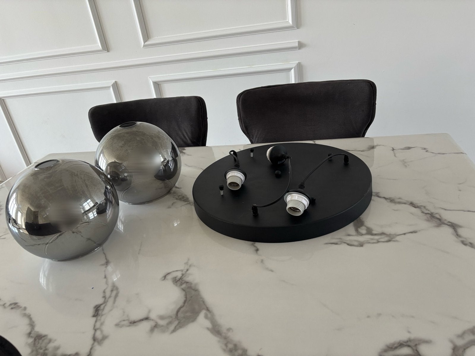 Smoke hanglamp (1 bol mist), Ophalen, Gebruikt, Glas