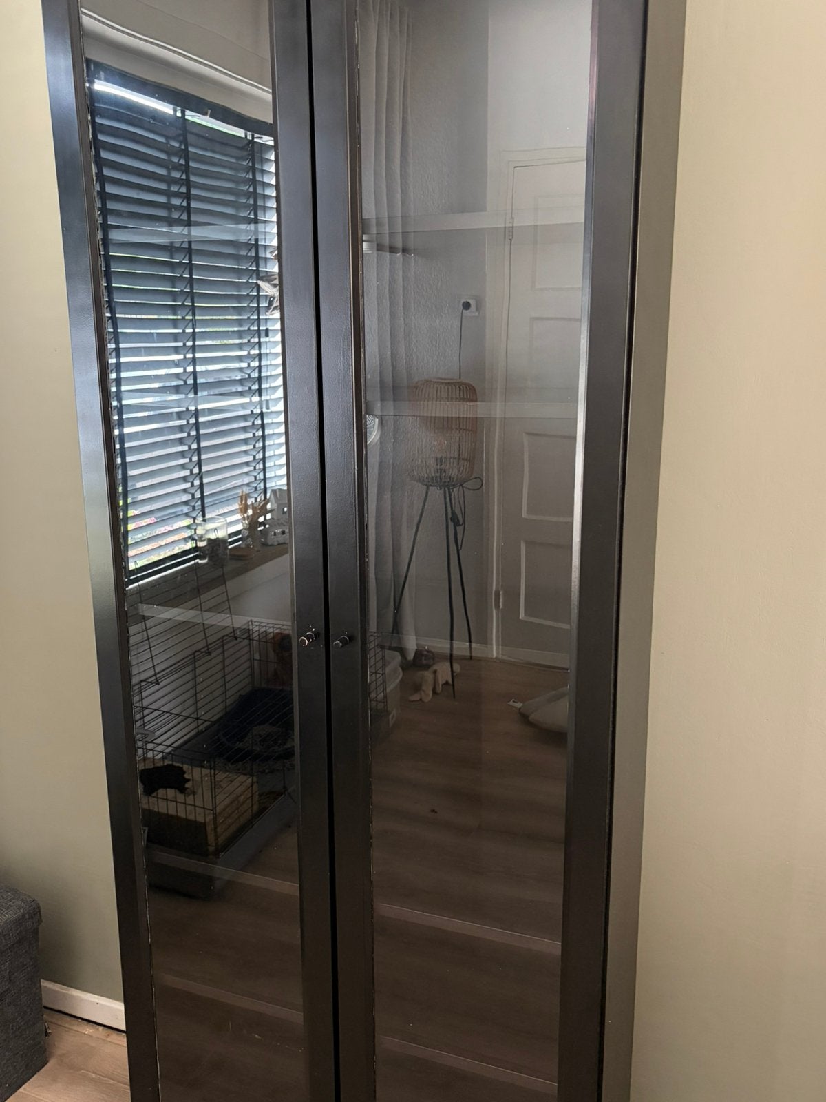 Gratis Ikea boekenkast met glazen deuren, Huis en Inrichting, Ophalen, 50 tot 100 cm, Zo goed als nieuw, 150 tot 200 cm