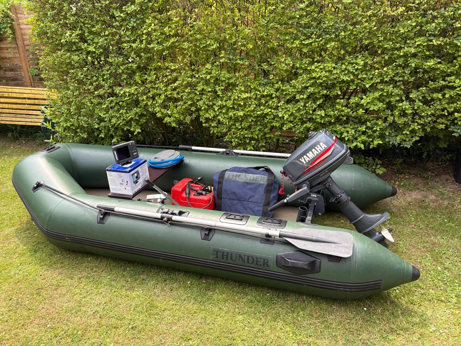 Thunder rubberboot met Yamaha 5pk buitenboordmotor, Ophalen, Gebruikt, Overige typen