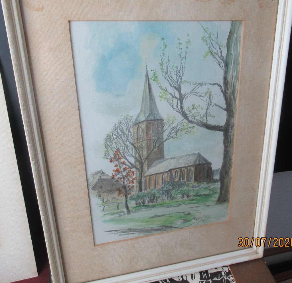 Hein Kray Rolde, Antiek en Kunst, Kunst | Litho's en Zeefdrukken, Ophalen of Verzenden, Landschappen, Overige techniek, Ingelijst