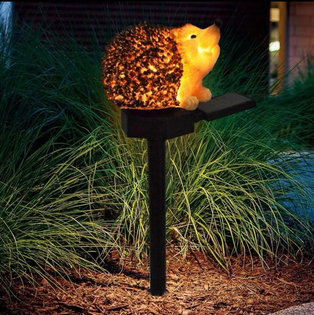 Lichtgevende Egel Tuinbeeld - Solar Lamp Dierdecoratie Tuin, Tuin en Terras, Tuinbeelden, Nieuw, Dierenbeeld, Verzenden