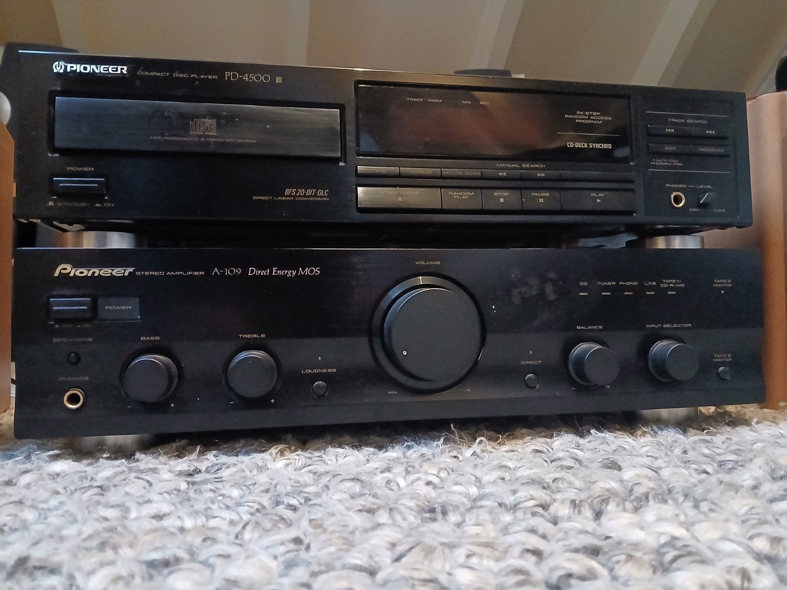 Pioneer A-109 Versterker & PD-4500 CD-speler Set, Audio, Tv en Foto, Ophalen, Gebruikt, Losse componenten, Pioneer