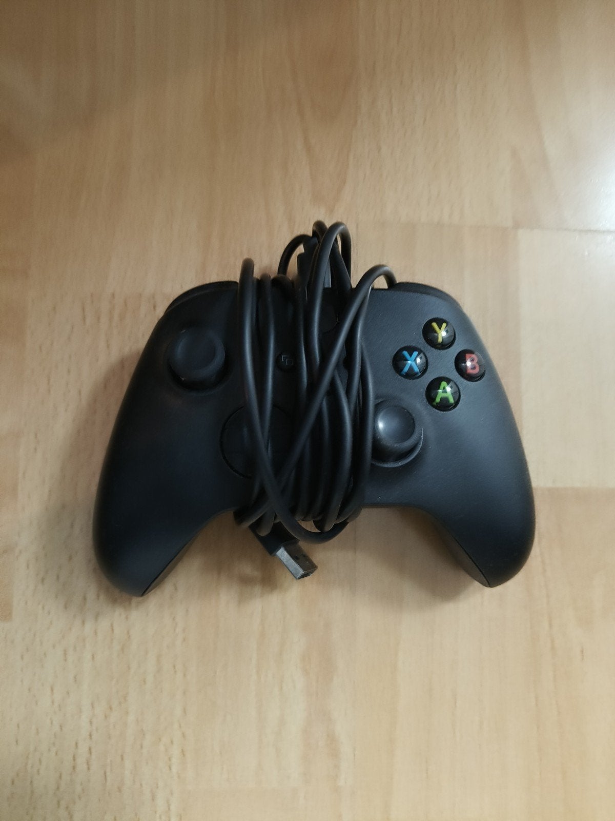 Xbox Controller met kabel - Zwart, Spelcomputers en Games, Ophalen of Verzenden, Gebruikt, Controller, Xbox One