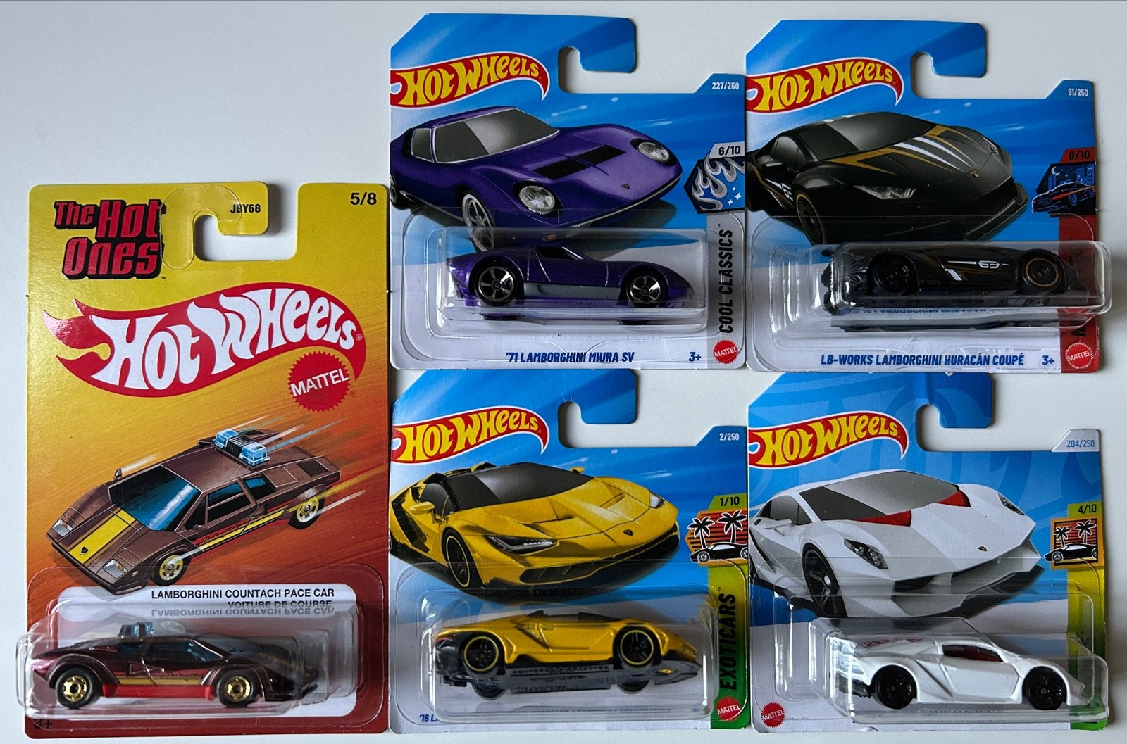 Hot Wheels Lamborghini Collectie - 5 stuks, Ophalen of Verzenden, Nieuw