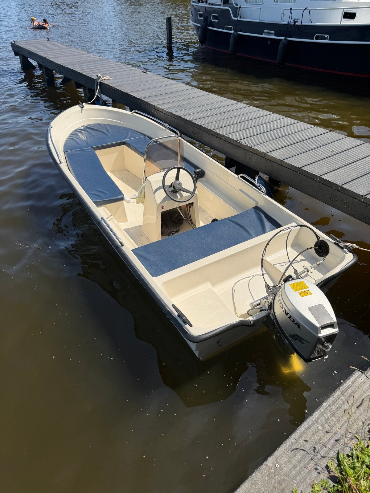 Verano 425 met Honda 6PK buitenboordmotor en kanteltrailer, Watersport en Boten, Speedboten, Ophalen, Overige merken, Gebruikt