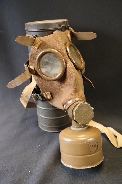 WO2 Belgisch AG15 gasmasker 1939, Ophalen of Verzenden, Landmacht, Overige gebieden