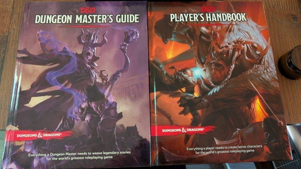 Dungeons & Dragons Player Handbook & Dungeon Master Guide, Vijf spelers of meer, Ophalen of Verzenden, Zo goed als nieuw, Wizards of the Coast