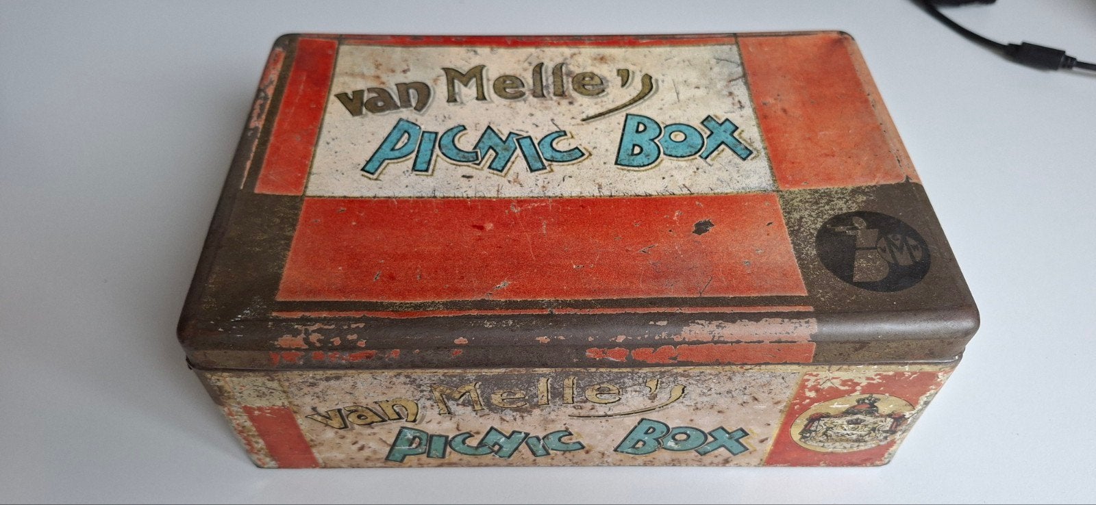 Vintage Van Melle Picknick Box - Authentieke Broodtrommel, Ophalen of Verzenden, Gebruikt, Overige, Overige merken