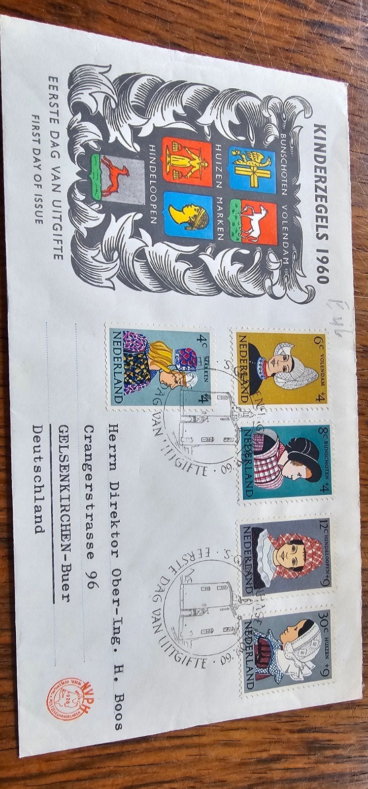 FDC Nederland Kinderzegels 1960 E46, Postzegels en Munten, Verzenden, Nederland