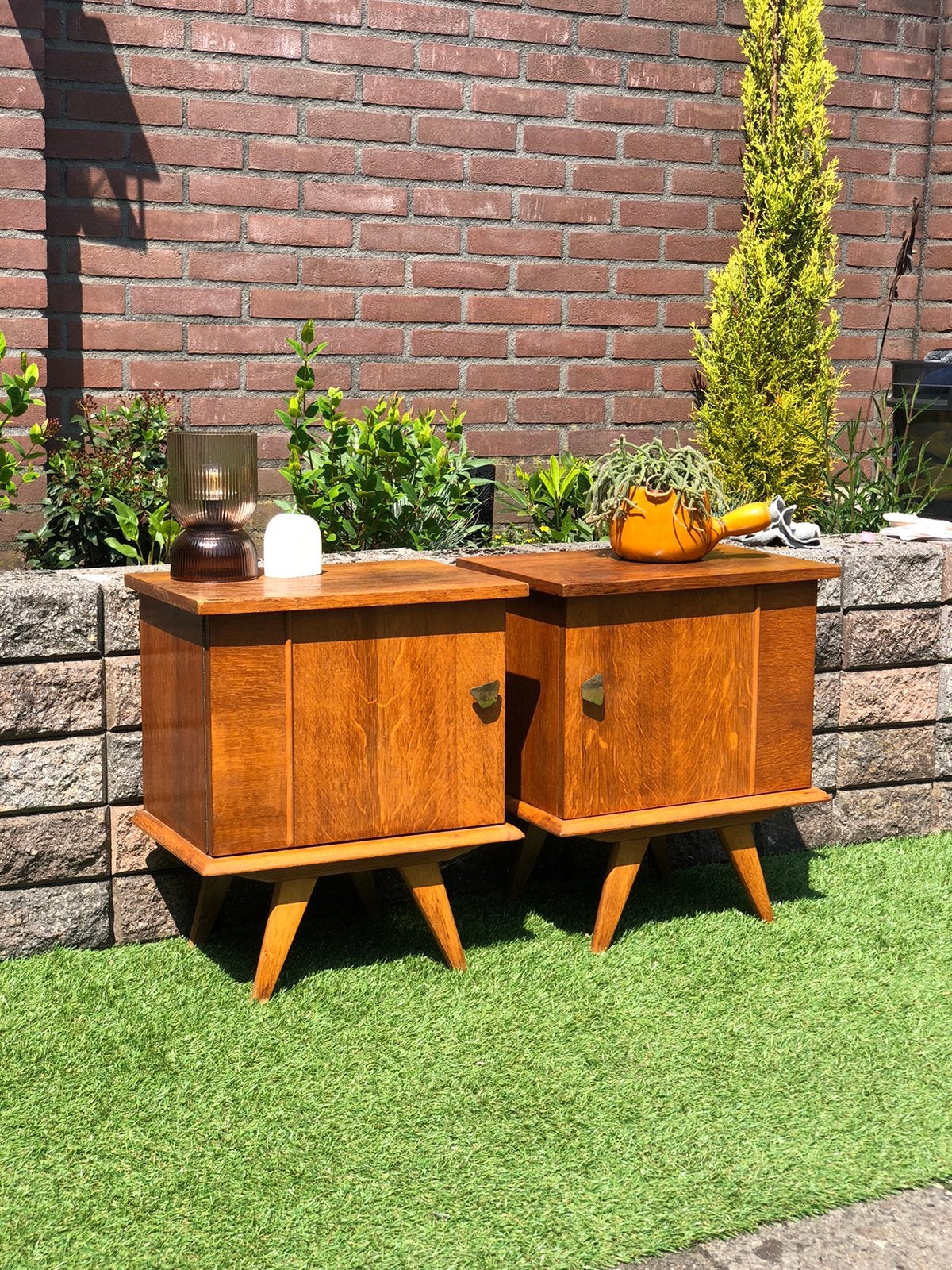 Vintage nachtkastjes, Ophalen of Verzenden, Zo goed als nieuw, Minder dan 45 cm, Minder dan 55 cm