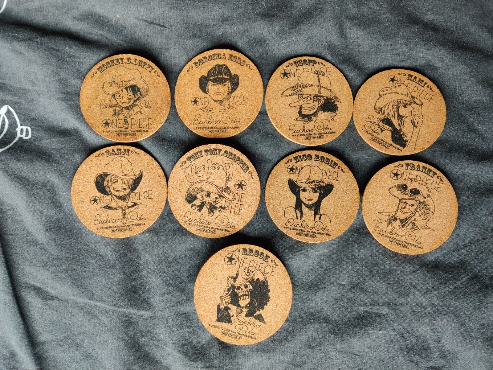 One Piece Cork Coasters set anime figure, Ophalen of Verzenden, Nieuw