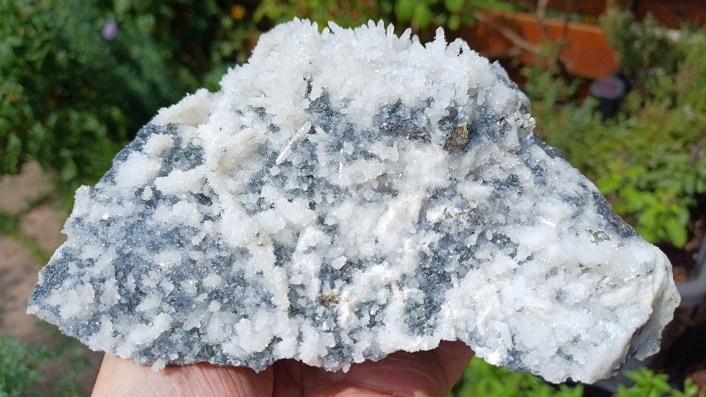1.2 Kwarts Sfaleriet Chalcopyriet Madan Bulgarije, Ophalen of Verzenden, Mineraal